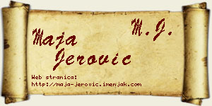 Maja Jerović vizit kartica